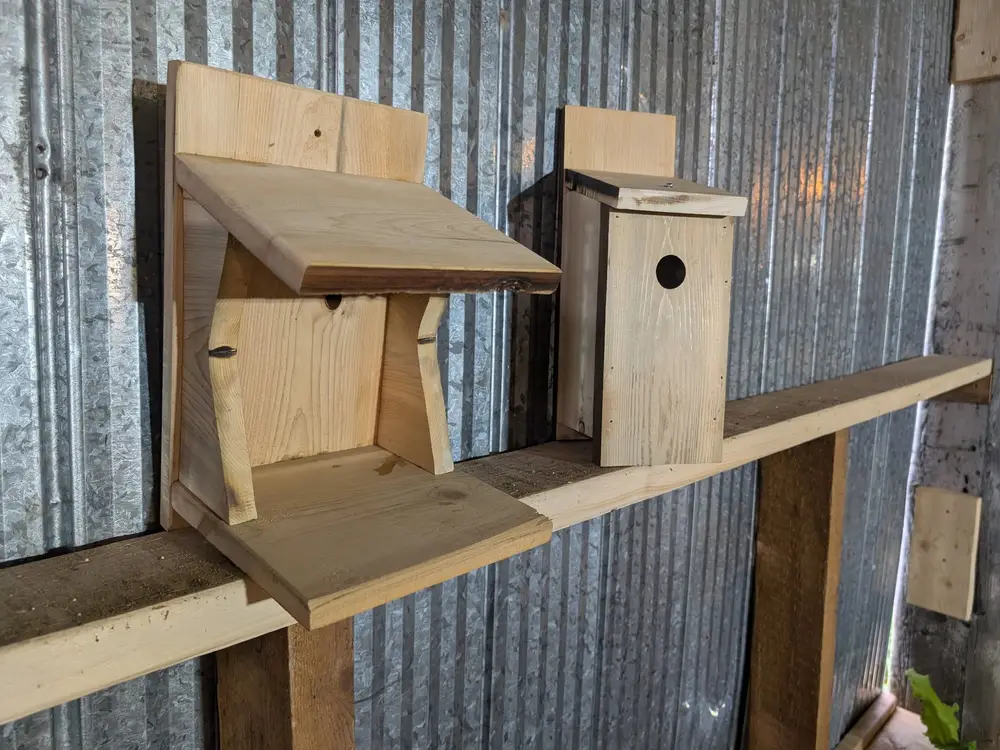 Cedar birdhouses